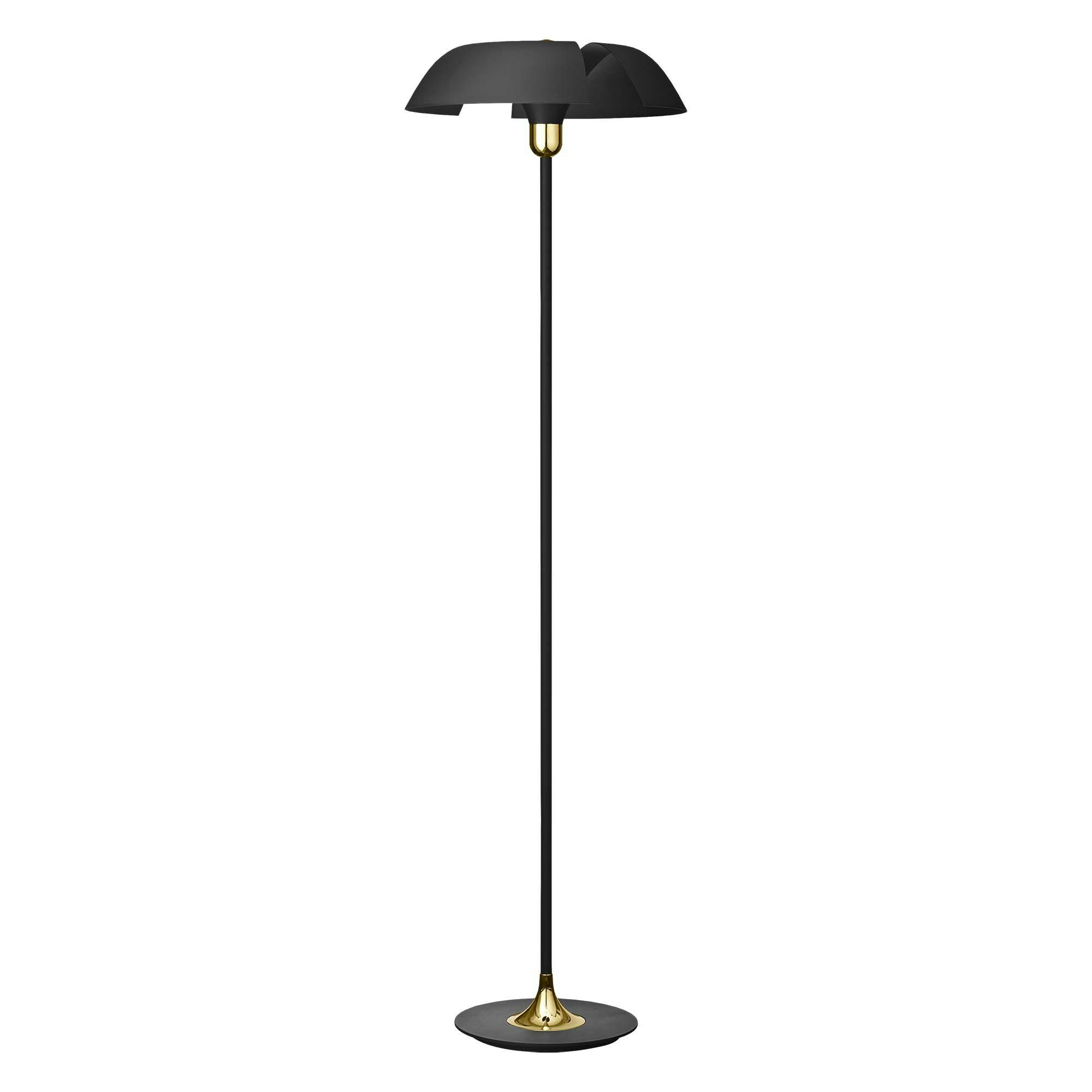aytm 507089000014 cycnus floor lamp blackgold stålampe sort